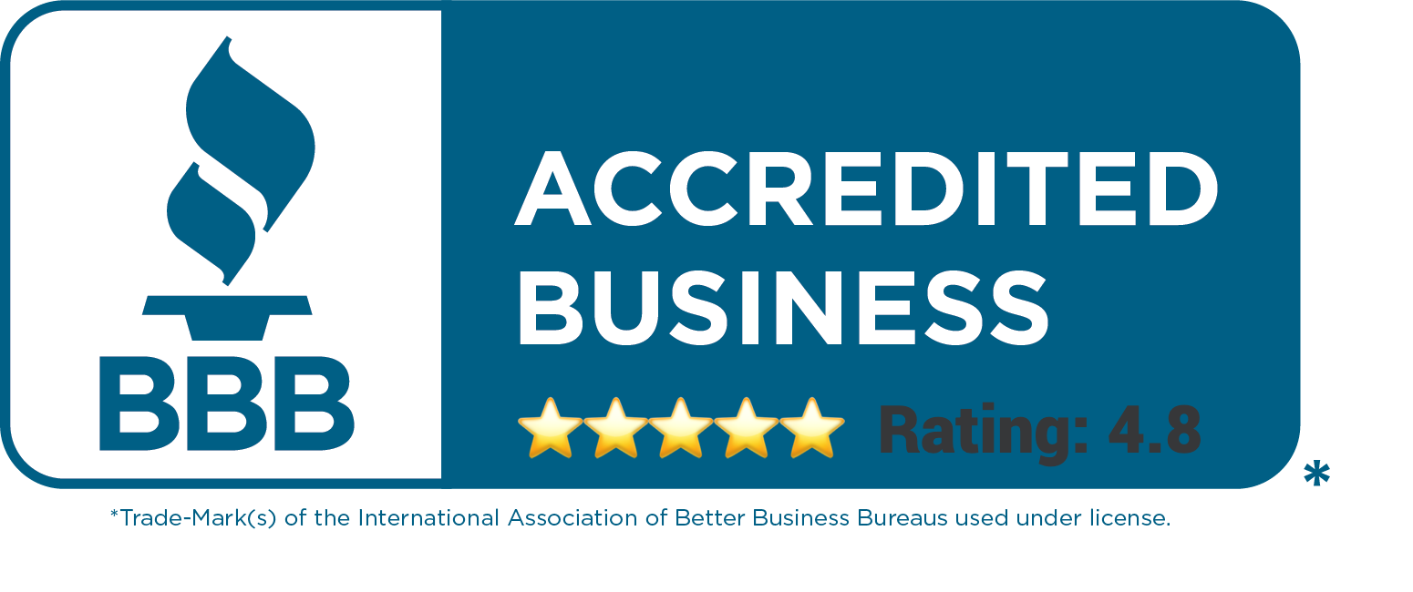 BBB Accredited Business — Rating 4.8